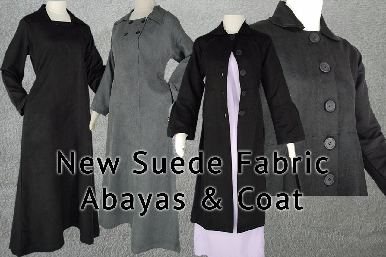 Just received new Four-Button Abaya & Coat in Suede Fabric