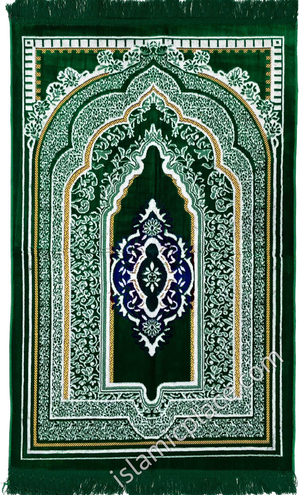 Green Prayer Rug with Mesmerizing Mihrab