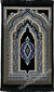 Black Prayer Rug with Mesmerizing Mihrab