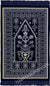 Navy Blue Prayer Rug with Aztec Mihrab