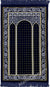 Navy Blue Prayer Rug with Three Mihrab