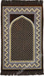Brown Prayer Rug with Moroccan Grill Mihrab