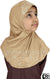 Beige - Luxurious Lycra Hijab Al-Amira with Silver Rhinestones - Girl size (1-piece)