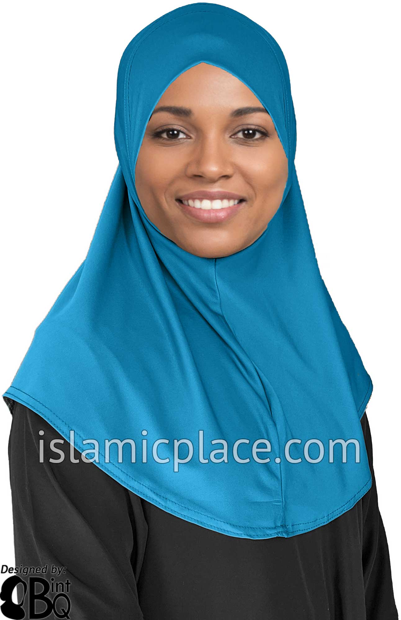 Teal - Luxurious Lycra Hijab Al-Amira - Teen to Adult (Large) 1-piece style