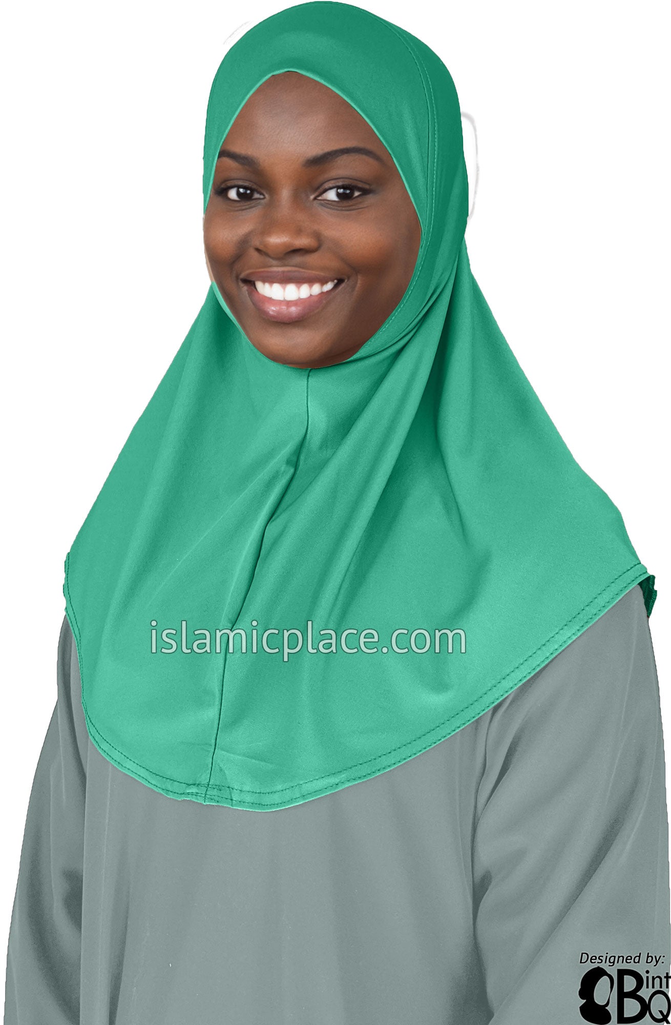 Turquoise - Luxurious Lycra Hijab Al-Amira - Teen to Adult (Large) 1-piece style