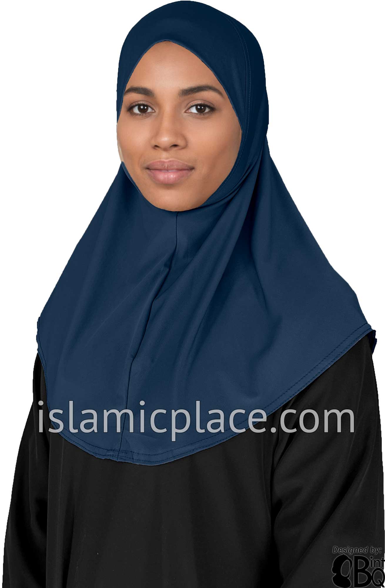 Denim Blue - Luxurious Lycra Hijab Al-Amira - Teen to Adult (Large) 1-piece style