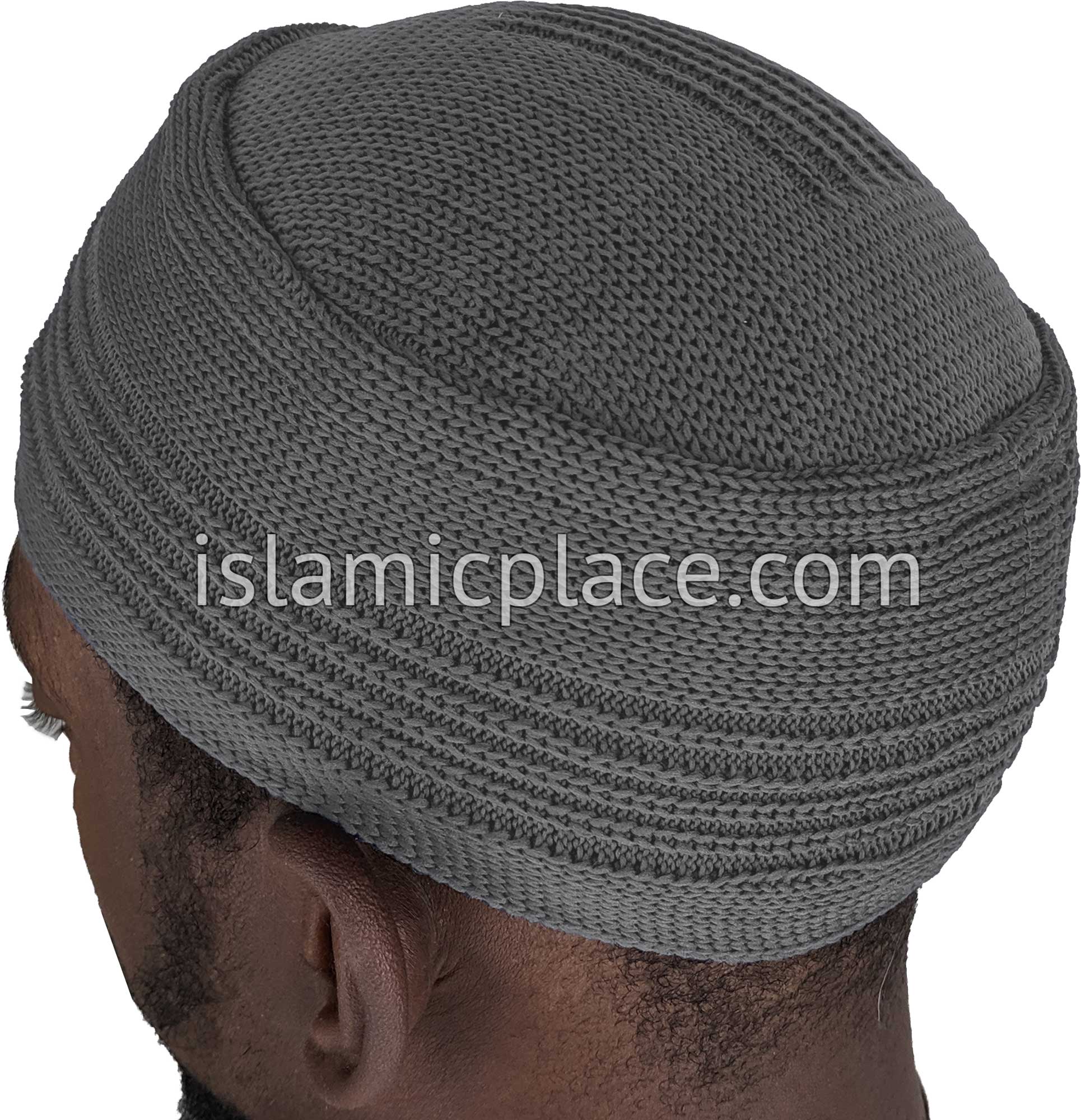 Charcoal Gray - Elastic Knitted Indonesian Solid Kufi (original style)