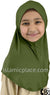 Fresh Olive - Luxurious Lycra Hijab Al-Amira - Girl size 1-piece style