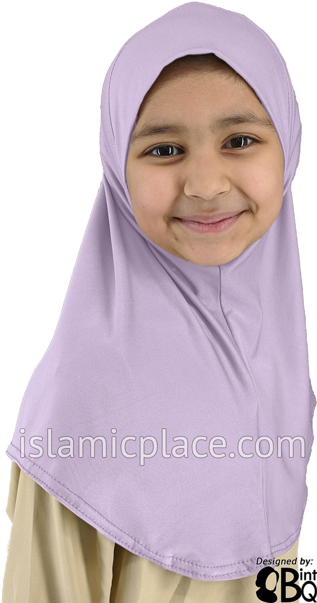 Lilac - Luxurious Lycra Hijab Al-Amira - Girl size 1-piece style