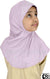 Lilac - Luxurious Lycra Hijab Al-Amira with Silver Rhinestones - Girl size (1-piece)