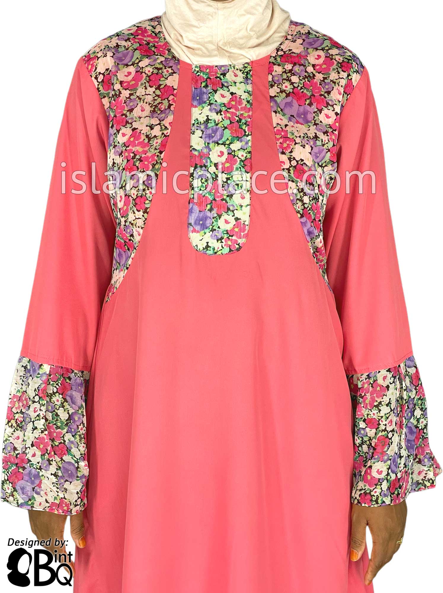 Coral - Zanoobia Stylish Abaya with Print Accenting by BintQ - S14