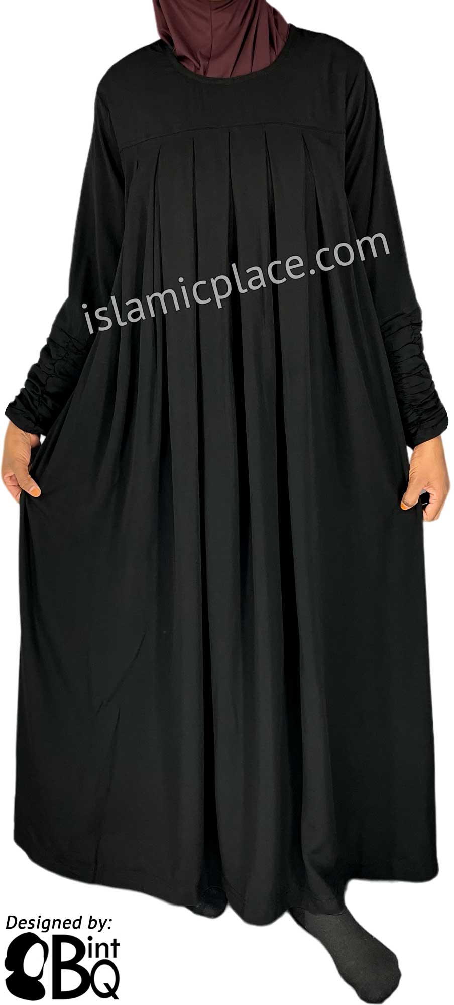 Black - Inaya Babydoll Inspired Stylish Abaya by BintQ - BQ310
