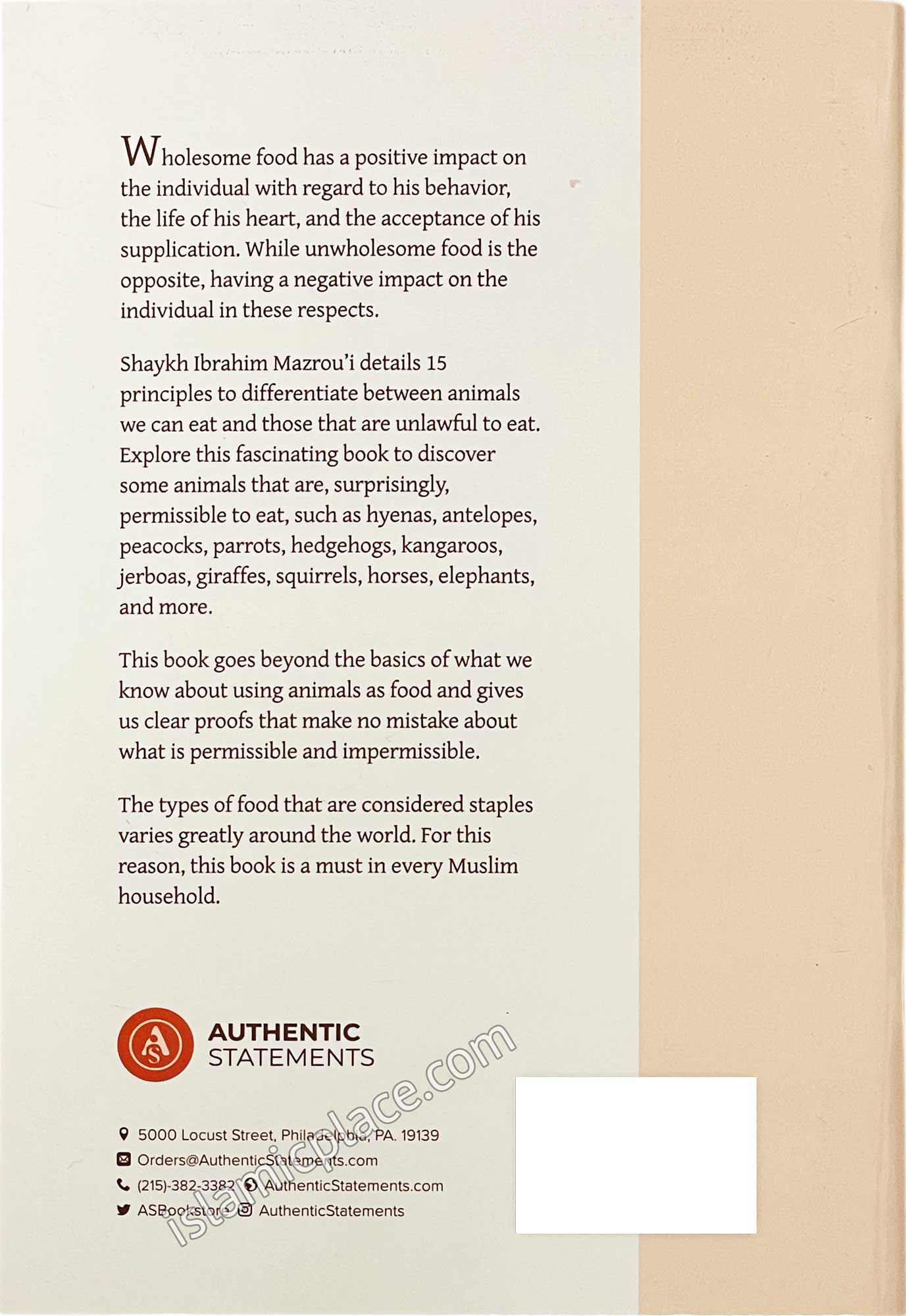 Animals as Food - The Permissible & Impermissible