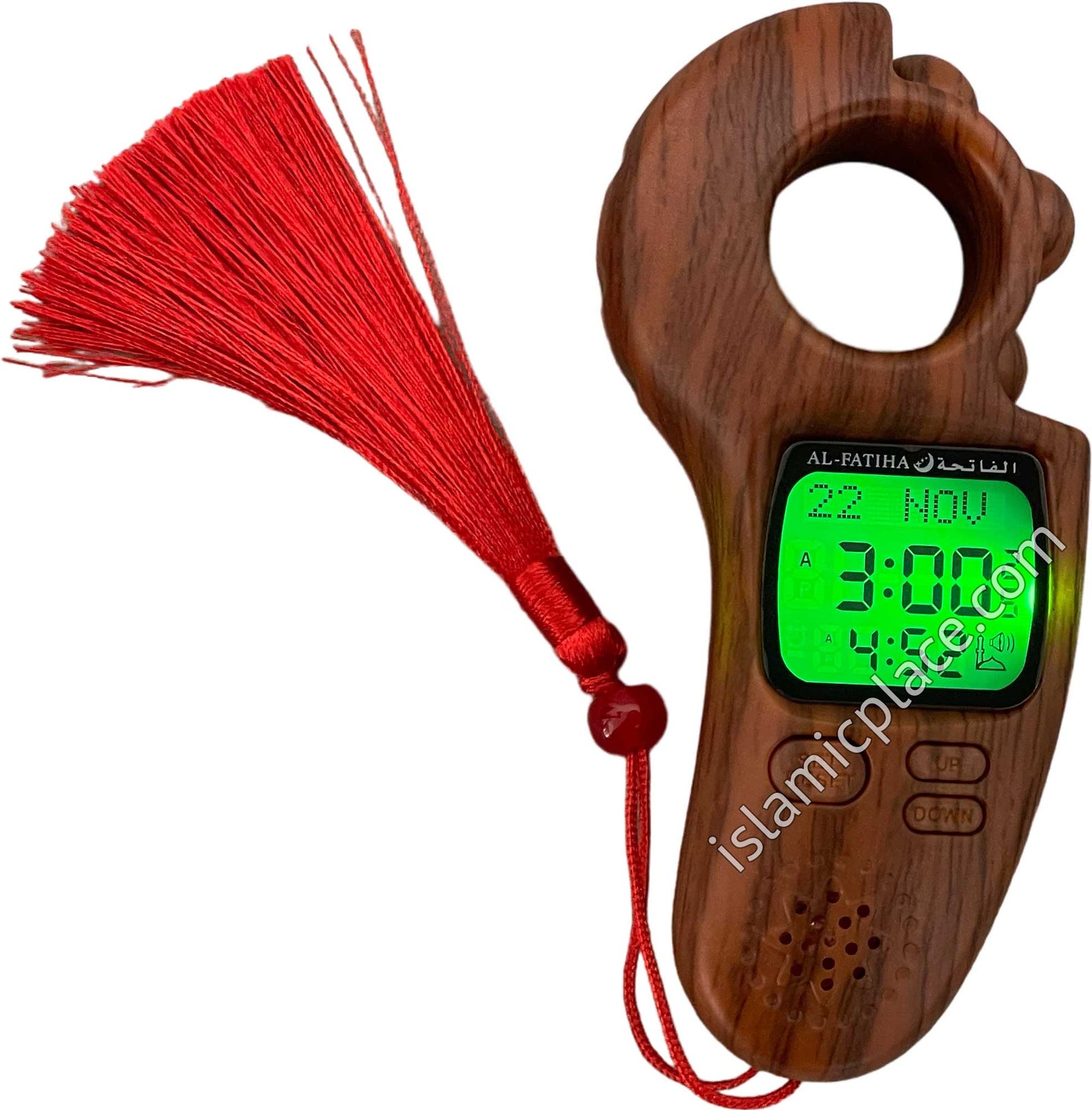 Light Wood Grain - Electronic Tasbih with Azan and Prayer Times Reminder