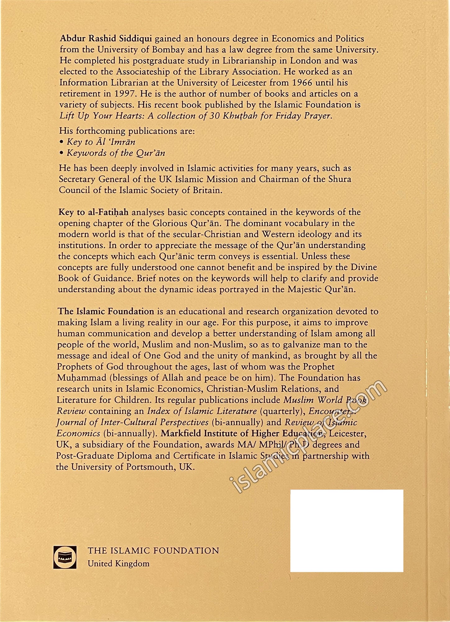 Key to al-Fatihah - Understanding the Basic Concepts