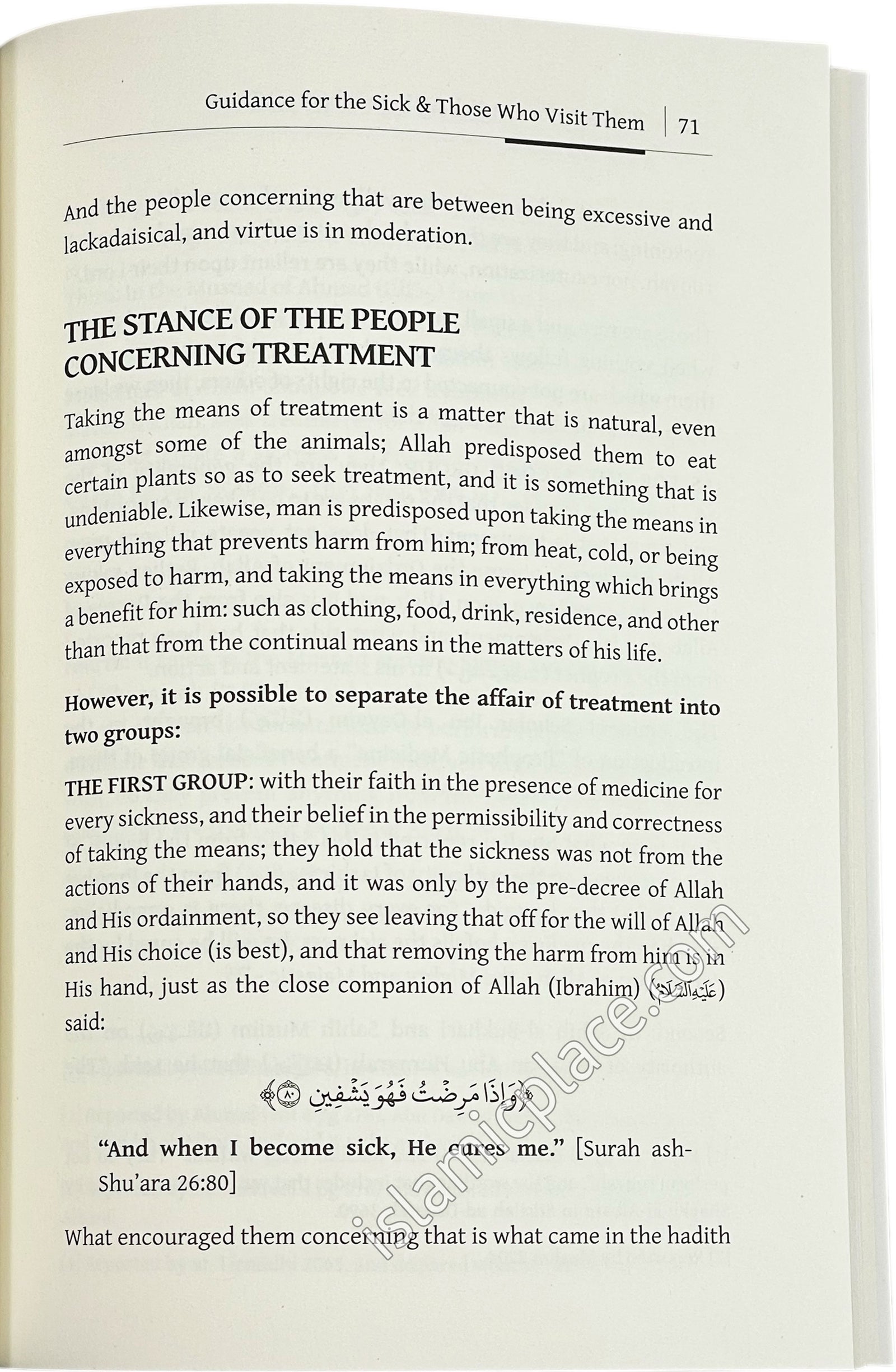 Guidance For the Sick & Those Who Visit Them