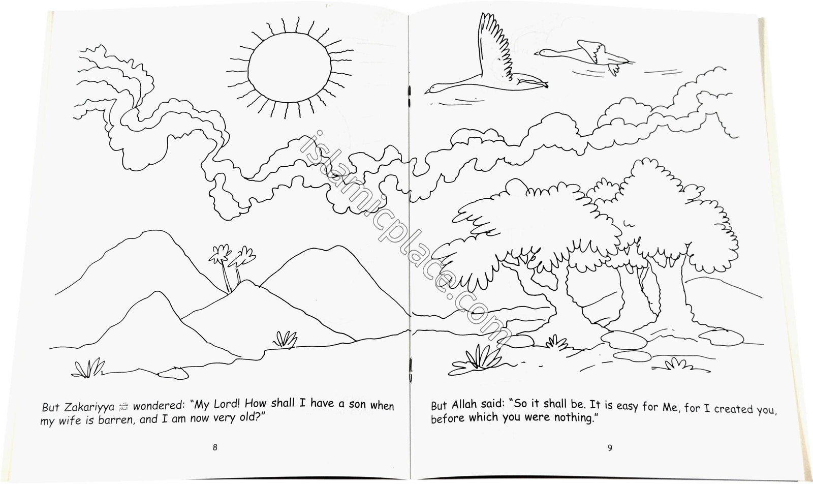 The Story of the Prophet Zakariyya (Coloring Book) Children's Stories from the Quran