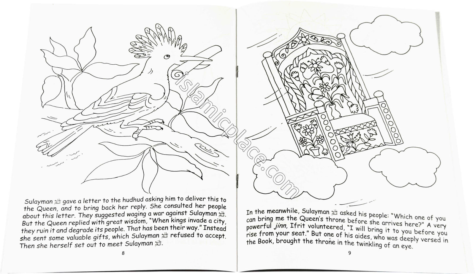 The Queen and the Bird (Coloring Book) Children's Stories from the Quran