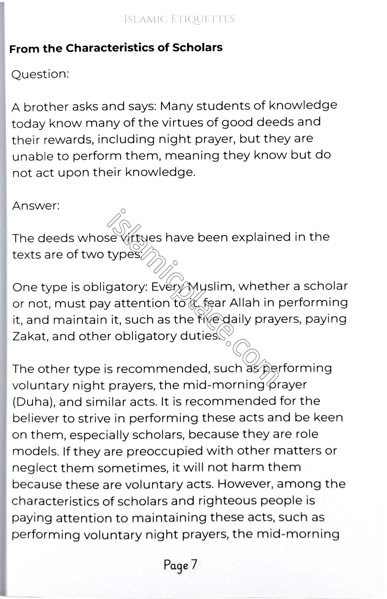 Islamic Etiquettes by bin Baz