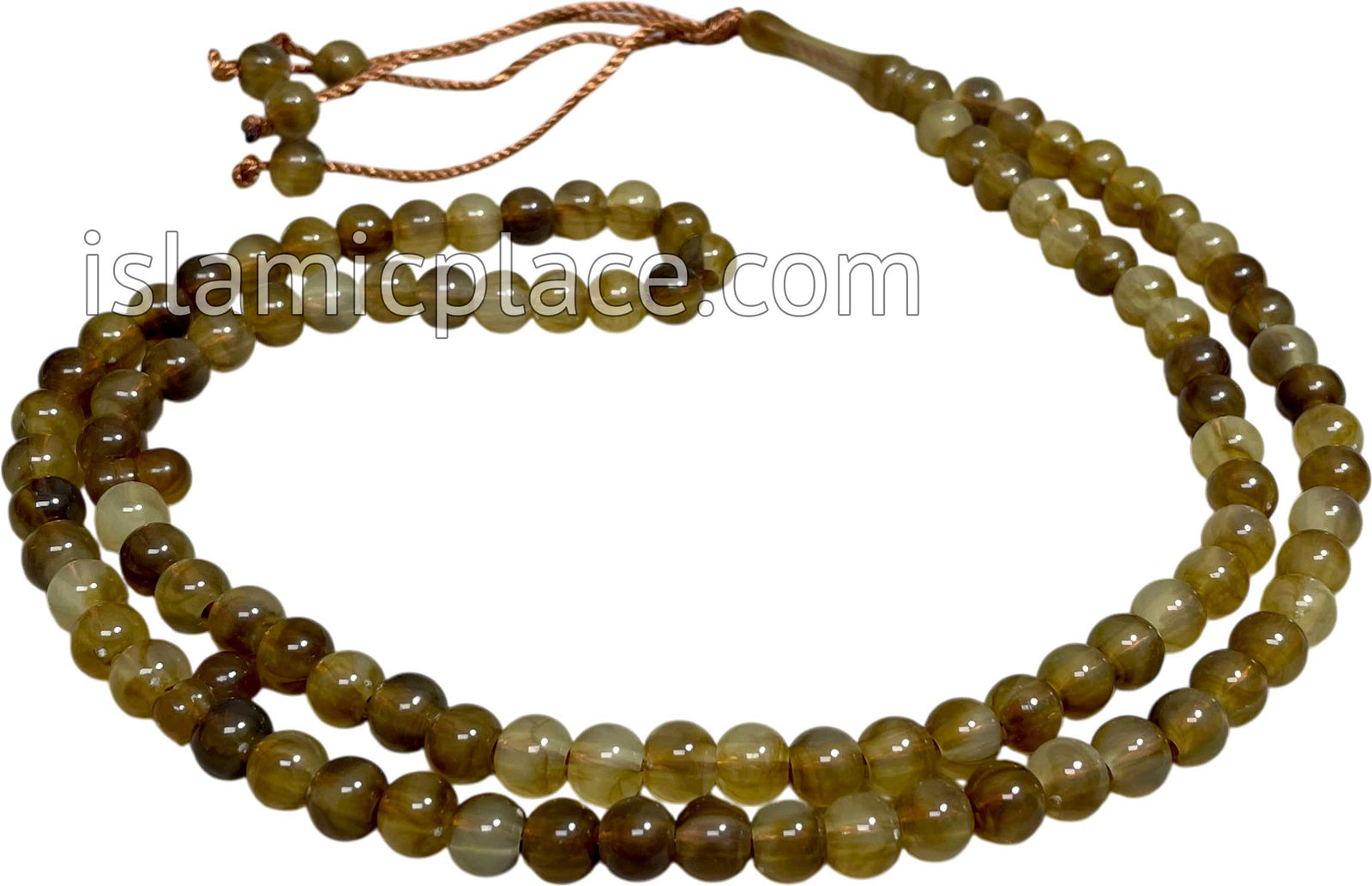 Crystal Brown - Khalil Tasbih Prayer Beads