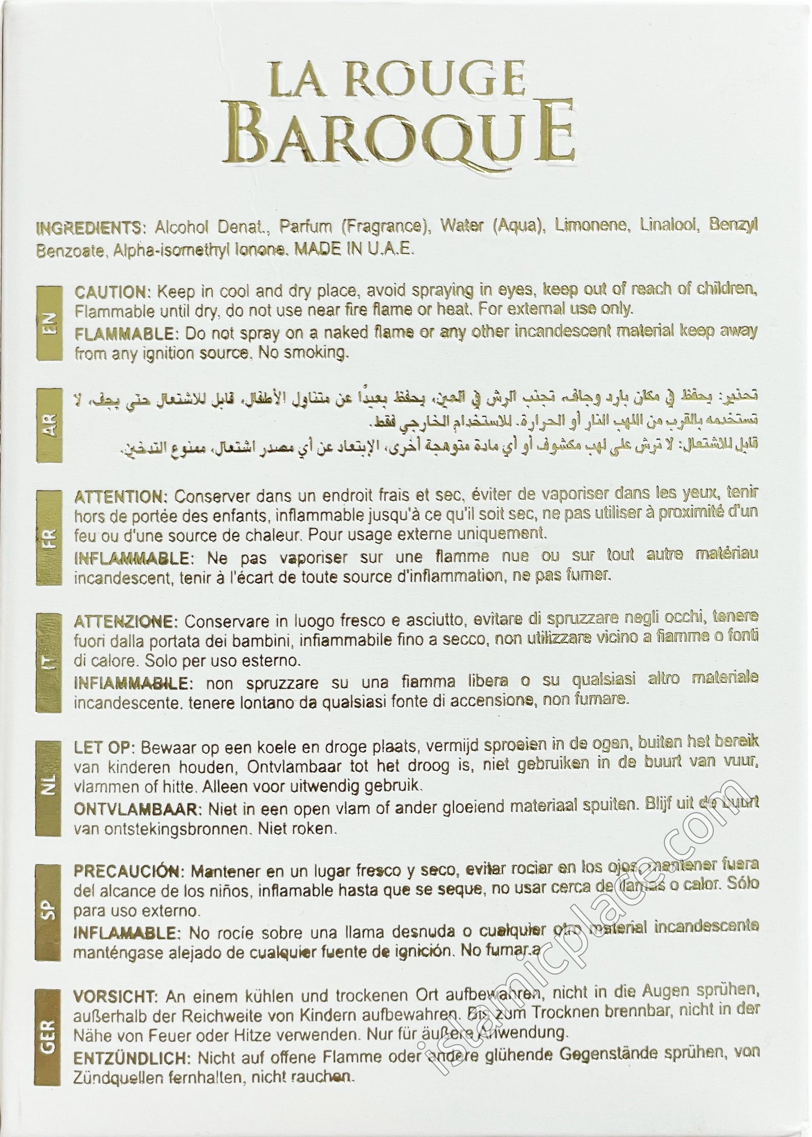 La Rouge Baroque - Perfume by Maison Alhambra 100ml