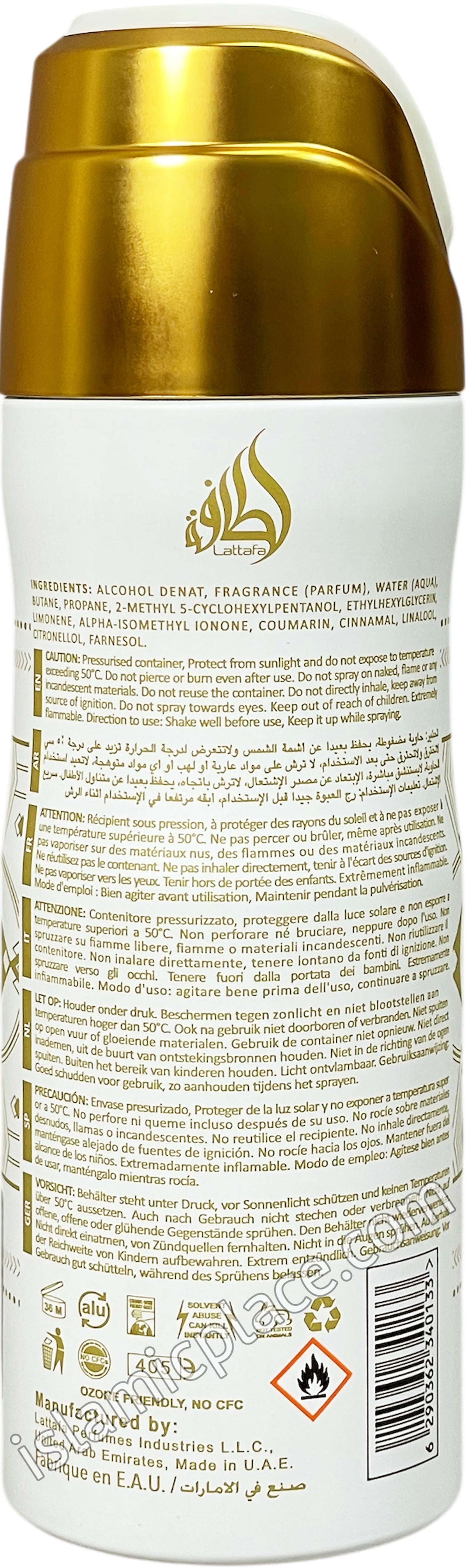 Badee Al Oud Honor and Glory - Perfumed Deodorant Spray (200 ml) by Lattafa