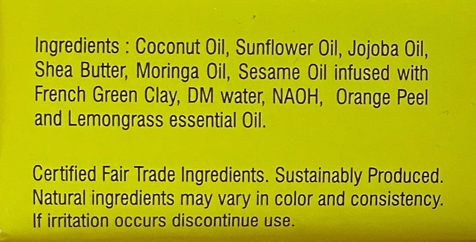 Lemongrass Bar Soap with Shea Butter & Orange Peel Oil - 8 oz bar by Mine Botanicals