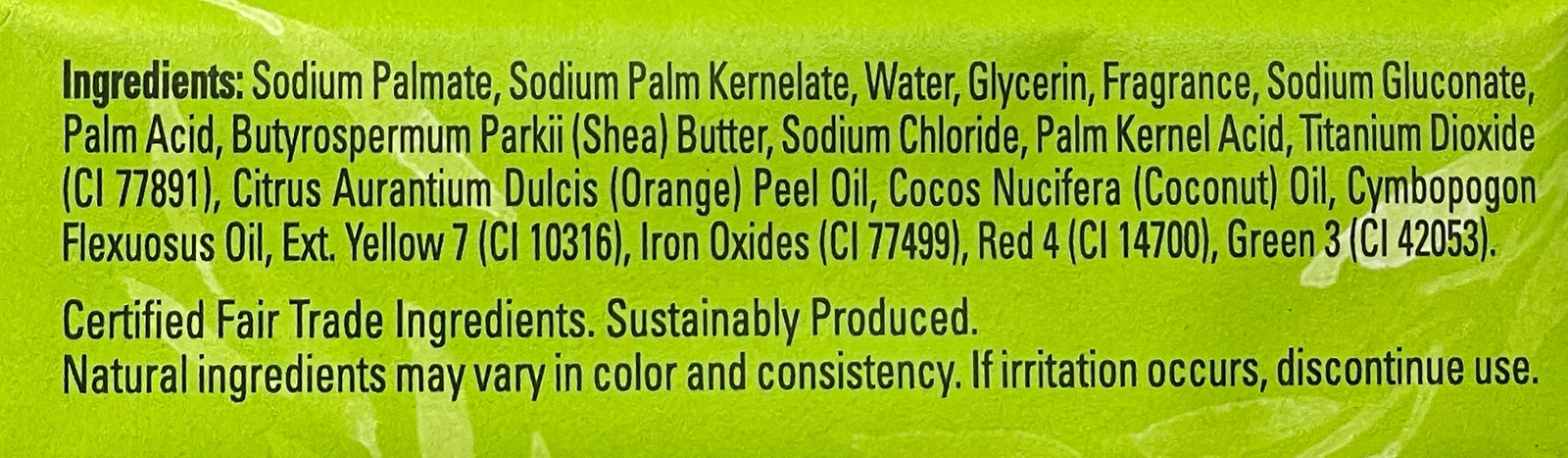 Lemongrass Bar Soap with Shea Butter & Orange Peel Oil - 8 oz bar by Mine Botanicals