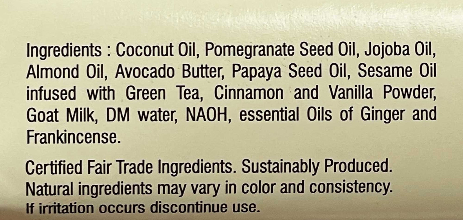 Goat Milk & Chai Bar Soap with Ginger & Frankincense Oil - 8 oz bar by Mine Botanicals