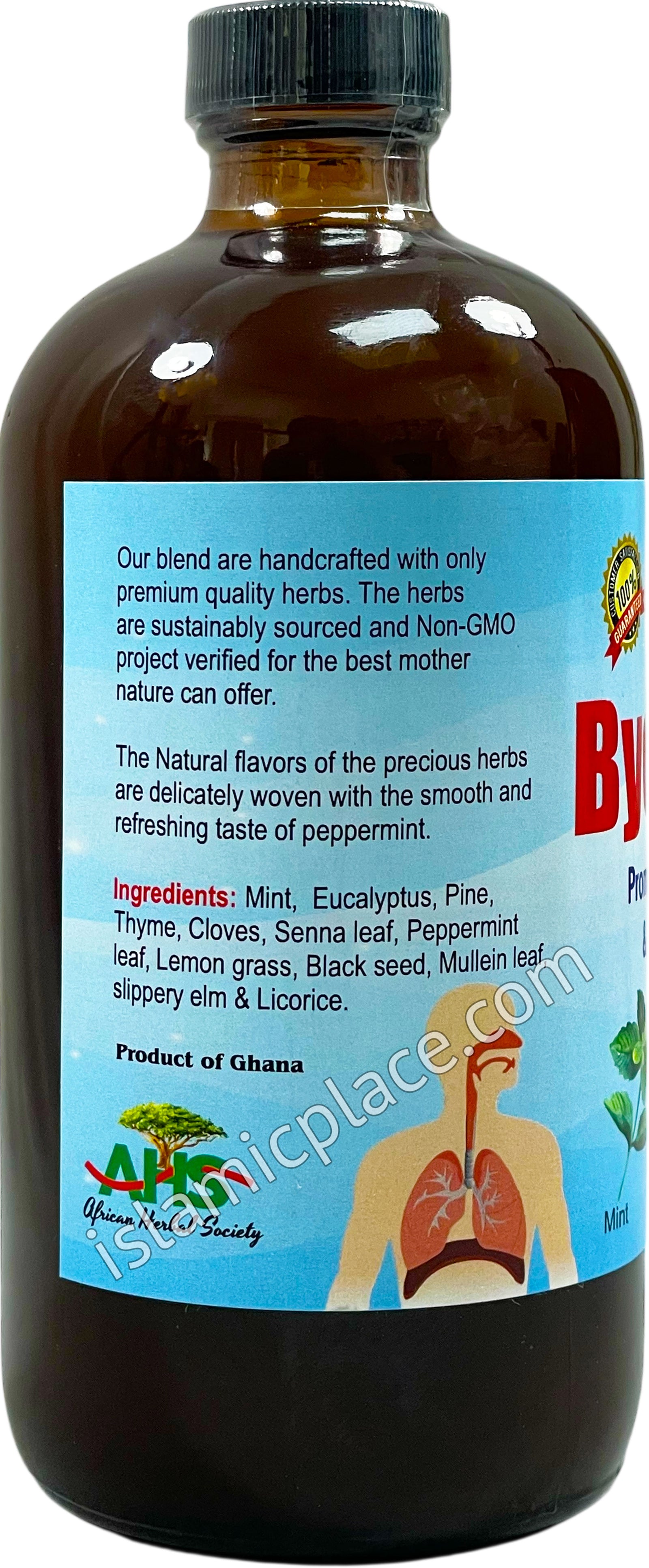 Bye Cough - Promotes Healthy Bronchiole & Respiratory Function with Mint, Eucalyptus, Pine, Thyme 16 oz