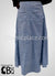 Sky Blue and Navy Tweed Skirt with Pockets - BQ126