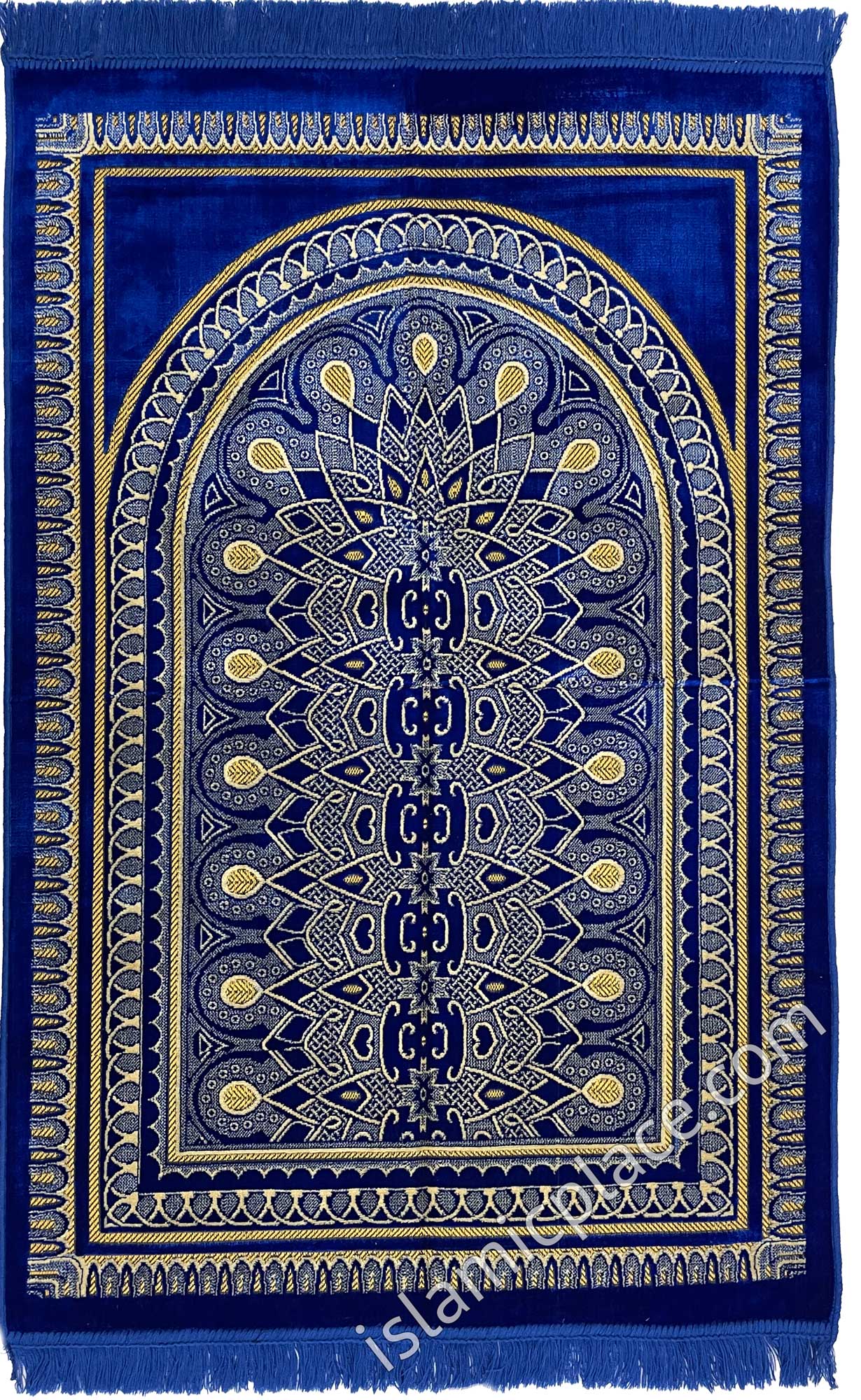 Royal Blue Prayer Rug With Mesmerizing Mihrab (Big & Tall size)