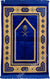 Royal Blue Prayer Rug with Saudi Design (Big & Tall size)
