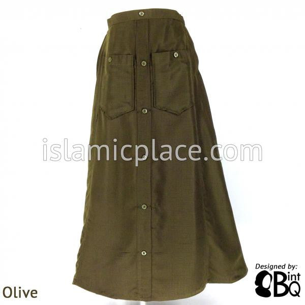 Olive Cargo Pocket Skirt - BQ209