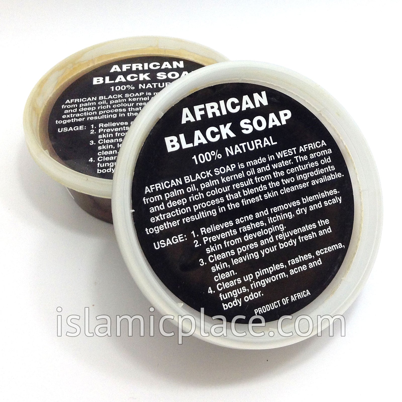 African Black Soap 100% Natural soft-soap in tub