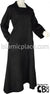 Black - Four-Button Abaya in Suede Fabric by BintQ - BQ146