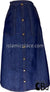 Blue - Nadima Button Down Style Skirt in Denim by BintQ - BQ162