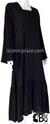 Black - Aisha Mini Pleats Swing Abaya in Crinkled Fabric by BintQ - BQ66