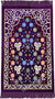 Purple Prayer Rug with Floral Paradise Mihrab