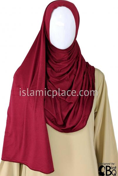 Light Burgundy Plain - Jamila Jersey Shayla Long Rectangle Hijab 30"x70"
