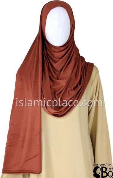 Light Rust Plain - Jamila Jersey Shayla Long Rectangle Hijab 30"x70"