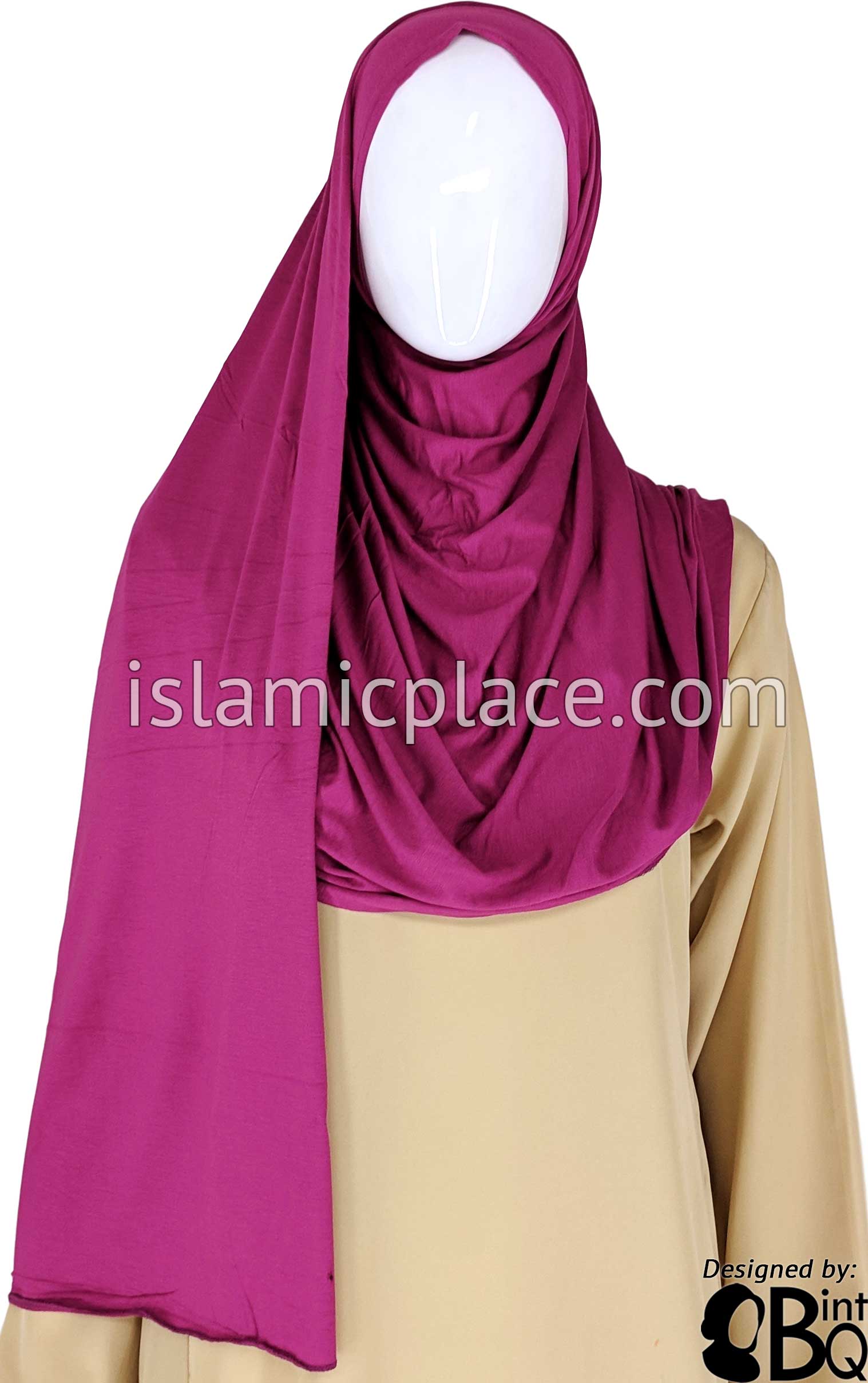 Cabaret Pink Plain - Jamila Jersey Shayla Long Rectangle Hijab 30"x70"