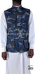 Blue & Gray - Camouflage Army Fatigue Waistcoat Vest by Ibn Ameen