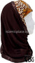 Brown and Black Leopard Print with Brown and Tan Claw Marks with Brown Wrap - Kuwaiti Scarf