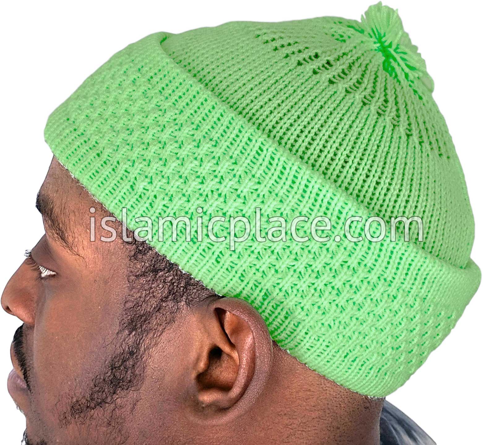 Mint Green - Warm Knitted Jalil Style Kufi