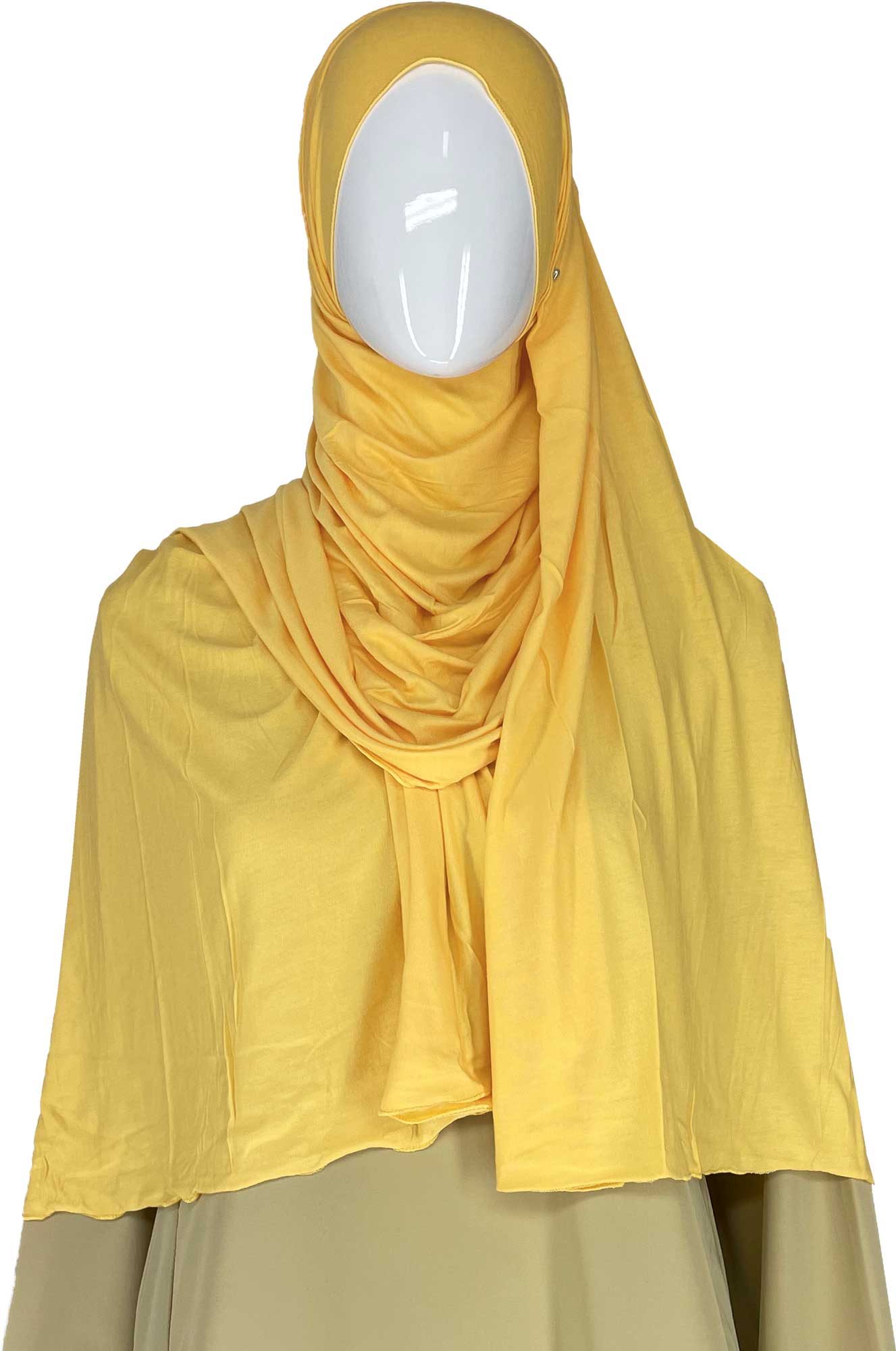 Gold Plain - Jamila Jersey Shayla Long Rectangle Hijab 30"x70"