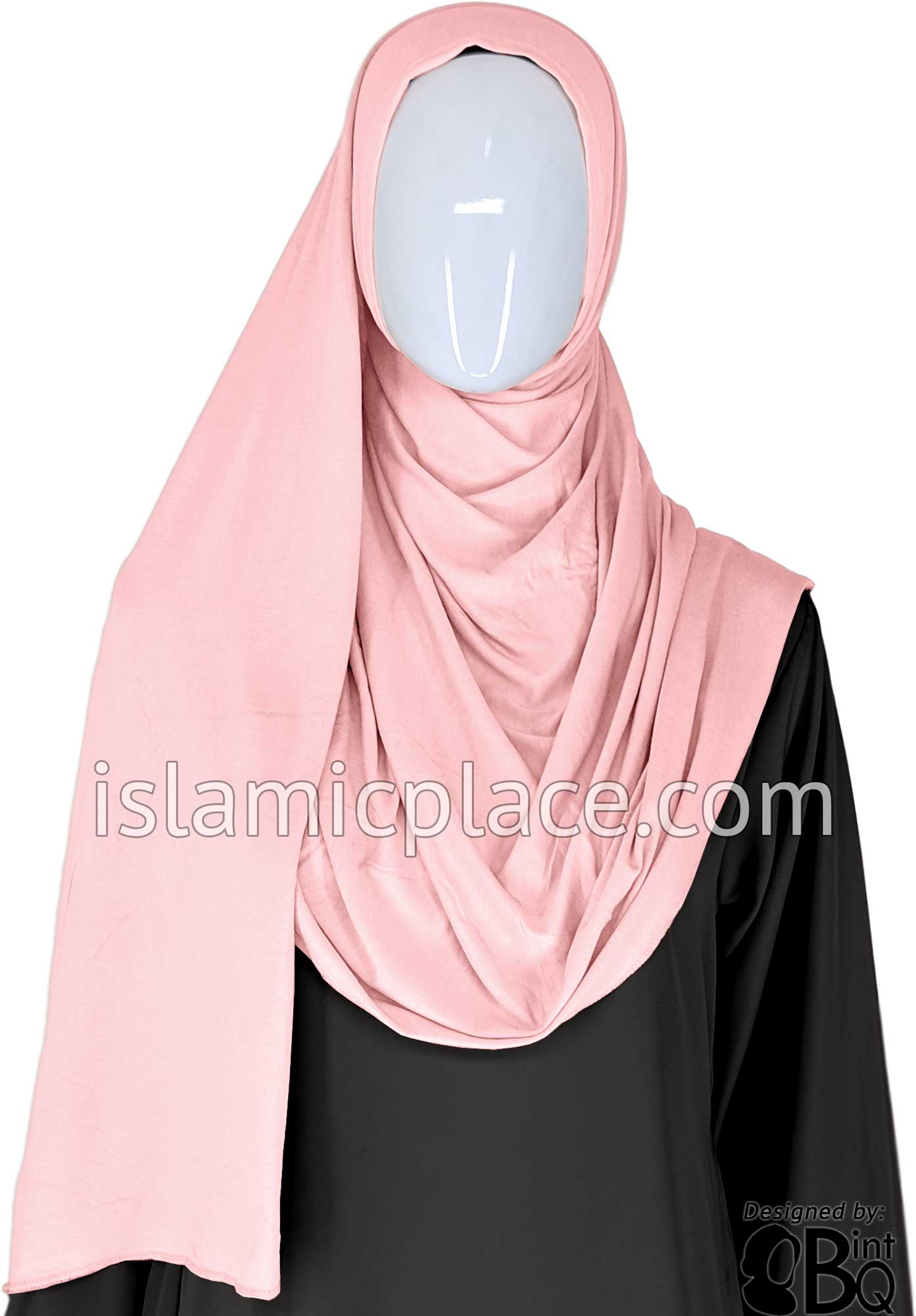 Baby Pink Plain - Jamila Jersey Shayla Long Rectangle Hijab 30"x70"