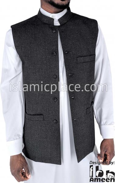 Heather Gray - Shaykh Waistcoat Vest by Ibn Ameen