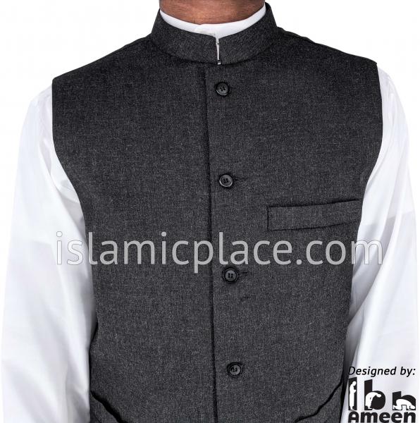 Heather Gray - Shaykh Waistcoat Vest by Ibn Ameen