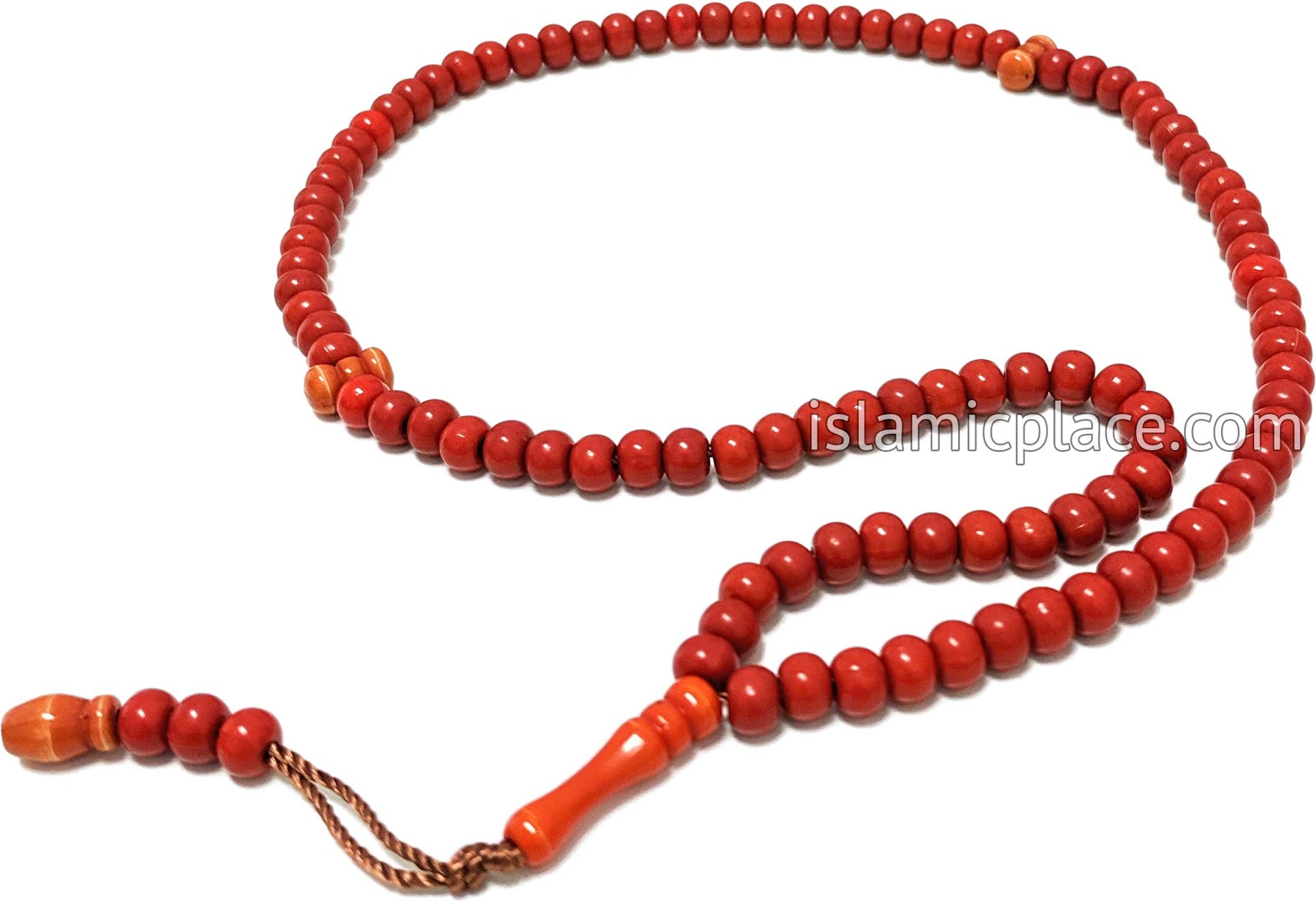Rust - Tasbih Prayer Beads with Small Beads